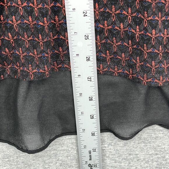 Simply Vera Wang Blouse Womens Extra Large Colorblock Sheer Hem Career NEW - Picture 12 of 12